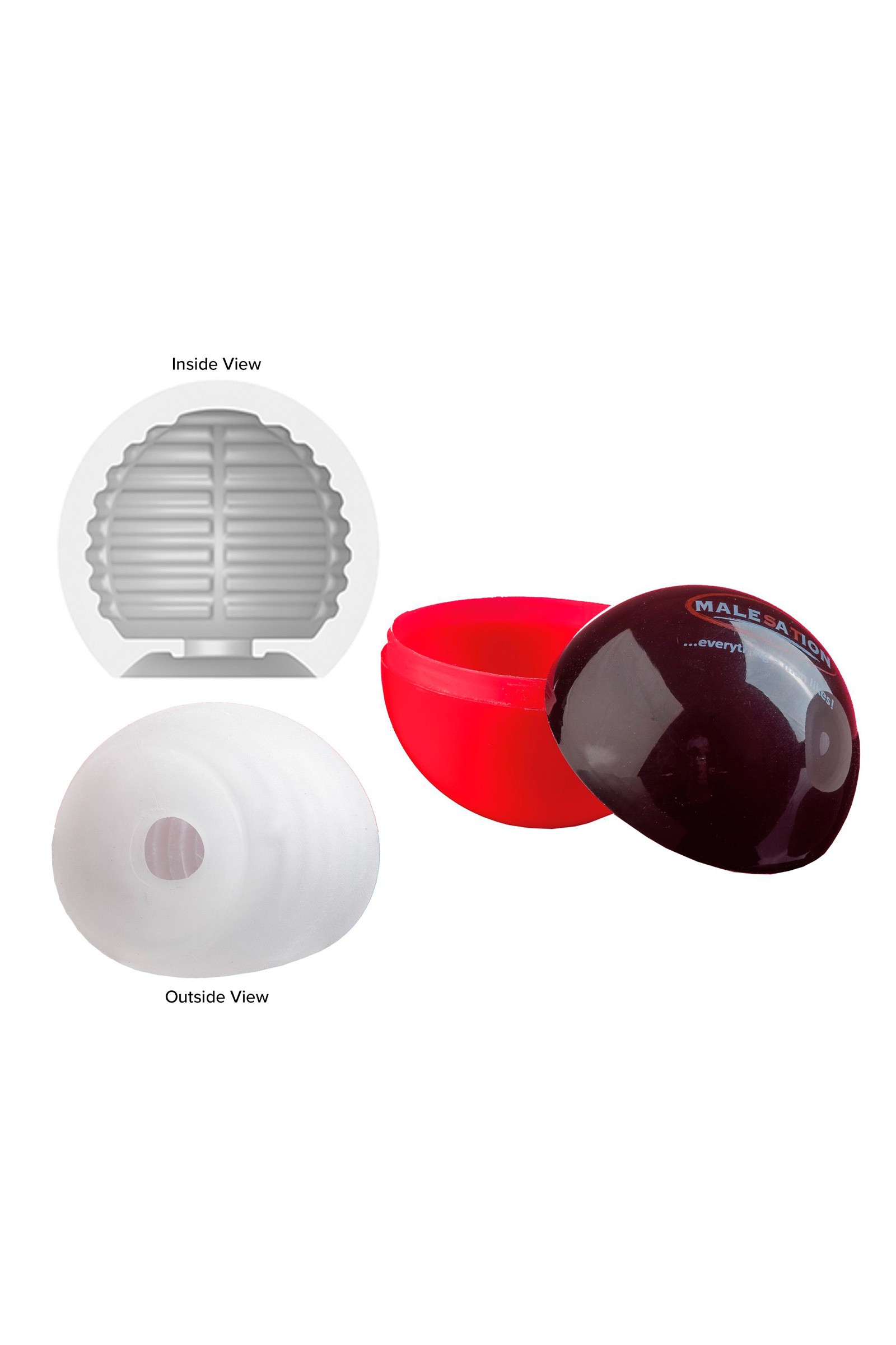 Яйцо-мастурбатор MALESATION Lucky Ball type 1, TPE, белый
