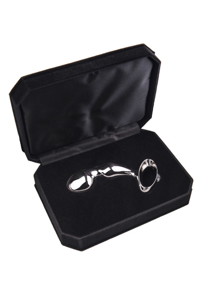 Анальная втулка  TOYFA Metall, Серебристая, 8,5 см, Ø 3,5