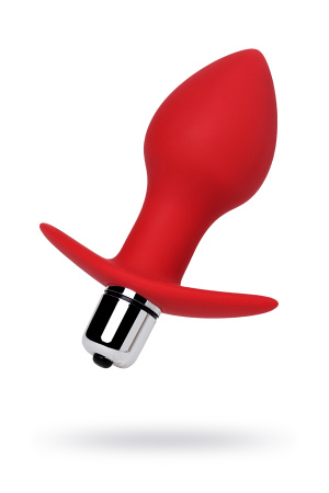Анальная вибровтулка TODO BY TOYFA GLAM, силикон, красная, 9,7 см, Ø 4 см