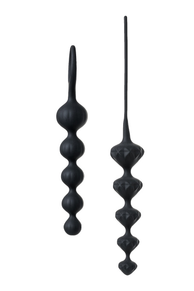 Набор анальных  цепочек  Satisfyer  BEADS, силикон, черный, 27 см