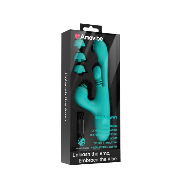 Инновационный вибратор кролик Sensa Sway  технологией массажа на 360 градусов