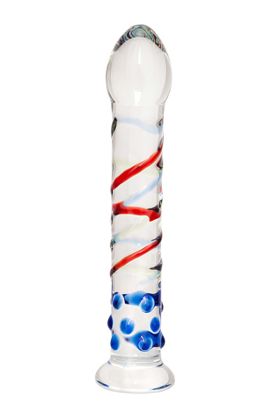 Фаллоимитатор Sexus Glass,стекло, прозрачный, 18 см