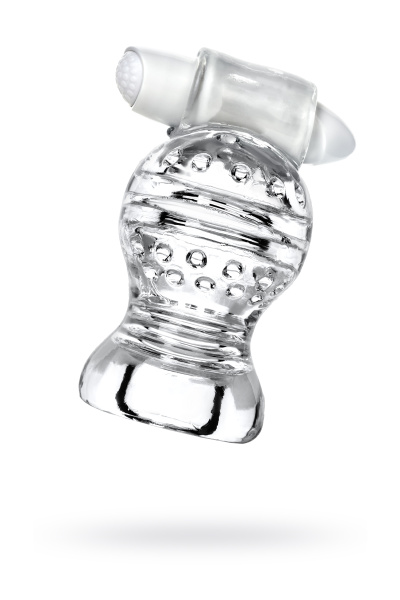 Мастурбатор нереалистичный TOYFA Lingam  Shakti, прозрачный, 9 см