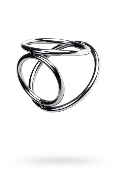 Бондаж для пениса,TOYFA Metal, металл,серебристое, 3,5 см / 4,5 см / 5 см